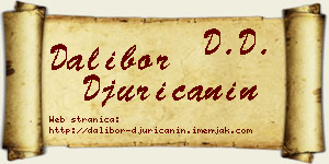 Dalibor Đuričanin vizit kartica